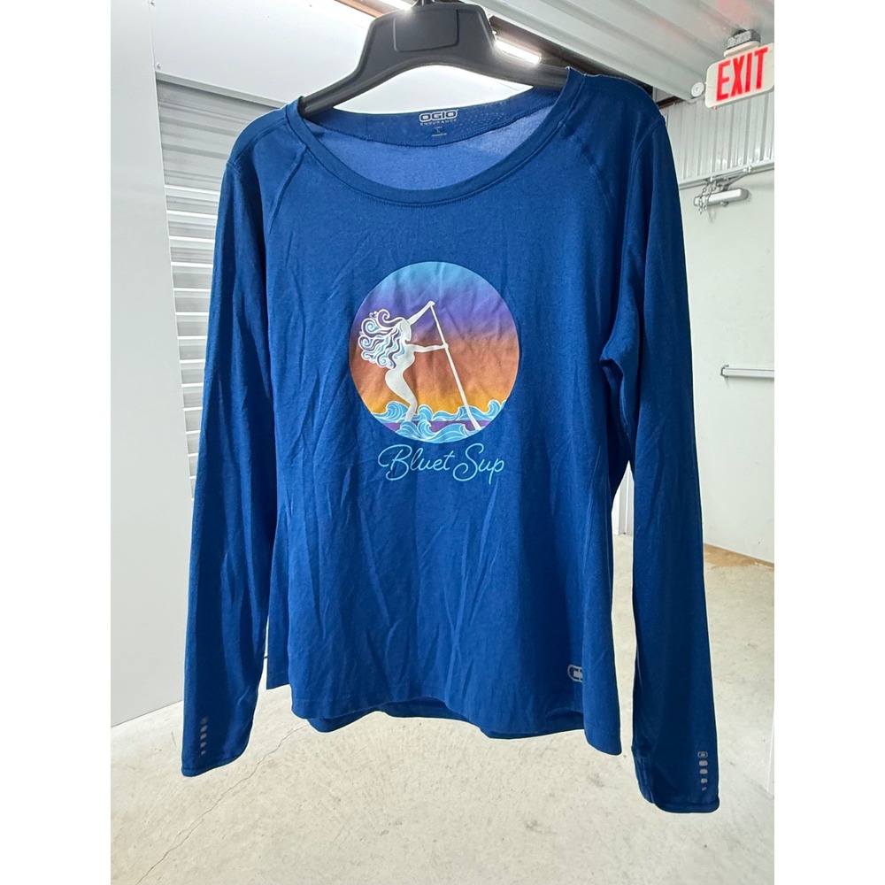 OGIO Endurance Womens Blue Bluet Sup Paddleboarding Long Sleeve Shirt Large